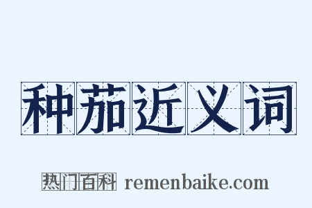 种茄近义词是什么意思的图片